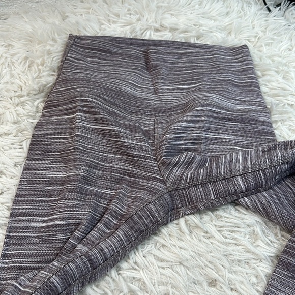 Lululemon Align Crop *21" Mini Space Dye Herringbone Jacquard Heathered Black Ch - Picture 2 of 4